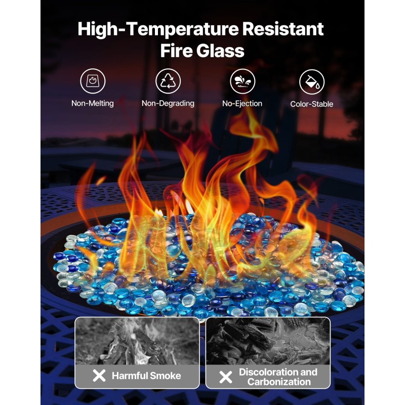 Lasihelmet tulipesiin kvartsihiekasta 19 mm 4,5 kg sekaväriset