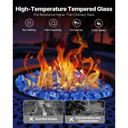 Heijastava lasimurske koboltinsininen karkaistu lasi 12,7 mm 9 kg tulisijoihin