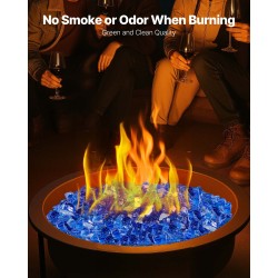 Heijastava lasimurska karkaistua lasia 12,7 mm 4,5 kg koboltinsininen takkoihin ja tulipöytiin