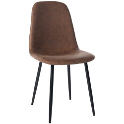 Moderni Napier ruokailutuoli pehmustetulla istuimella ja metallirungolla