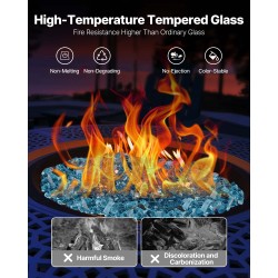 Karkaistu tulilasi heijastava 12,7 mm 9 kg vaaleansininen