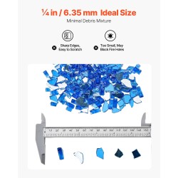 Lasimurska karkaistua lasia 4,5 kg 6 mm koboltinsininen tulipesiin