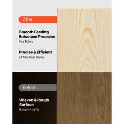 Paksuushöylä työpenkille 330 mm työpöydällä 2000W spiraaliteräpää 24 vaihdettavalla teräpalalla