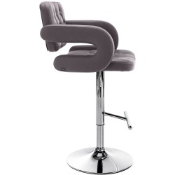 Dublin säädettävä baarijakkara keinonahalla ja käsinojilla