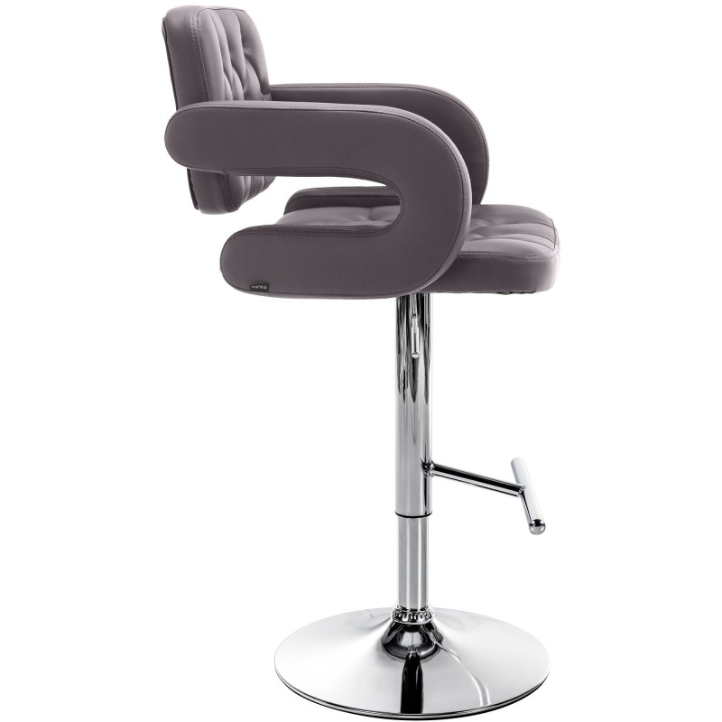 Dublin säädettävä baarijakkara keinonahalla ja käsinojilla