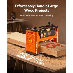 Penkkimallinen paksuushöylä 330 mm työleveys 2000 W kolmiteräinen kaksoissyöttötelat