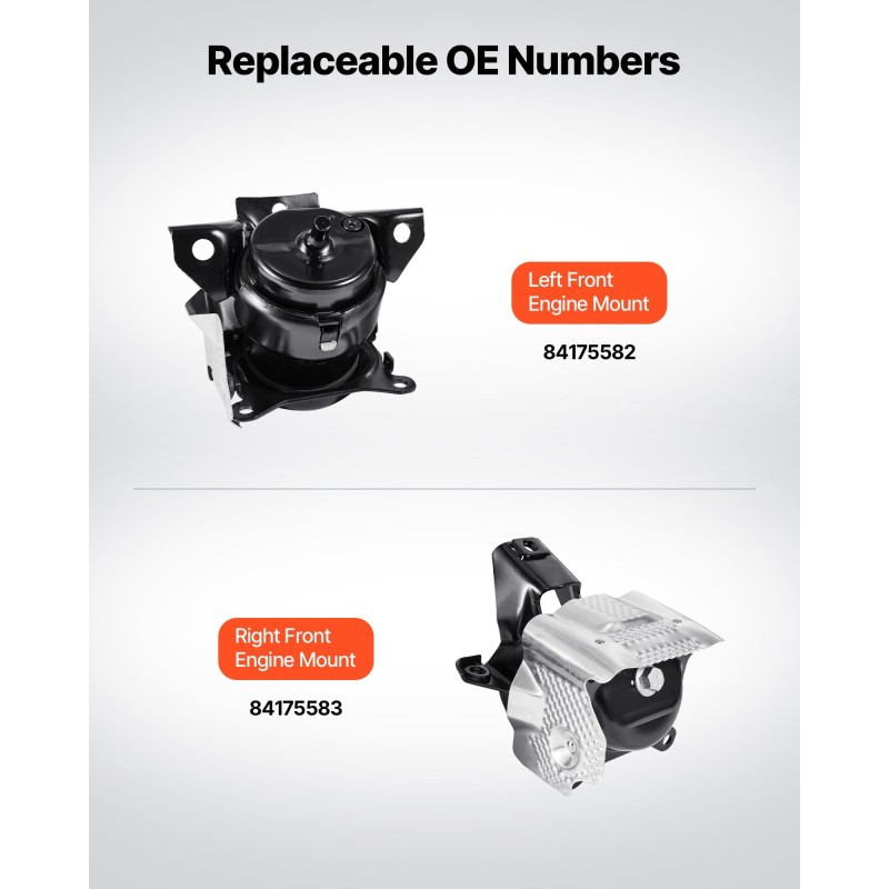 Moottorin kiinnikesarja rauta-alumiini kumityyny 2 kpl Chevrolet Silverado 1500 5.3L 2014–2018