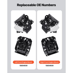 Moottorin kiinnikesarja rauta alumiini kaksi kappaletta Chevrolet Silverado 1500 V8 5,3l 2007–2013