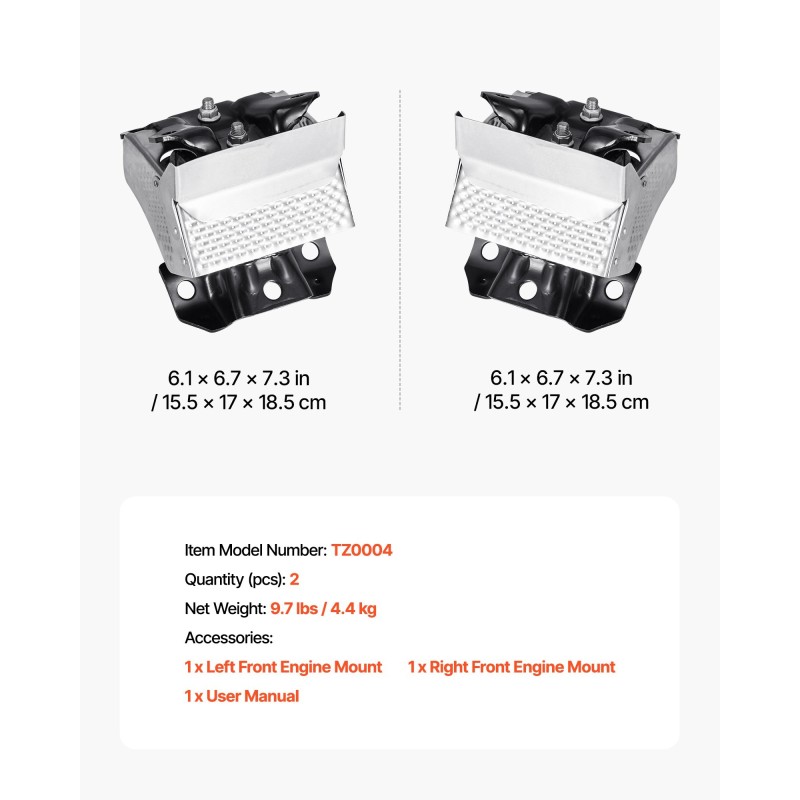 Moottorin kiinnikesarja rauta alumiini kaksi kappaletta Chevrolet Silverado 1500 V8 5,3l 2007–2013