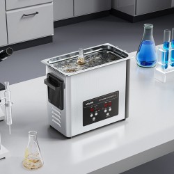 Ultraäänipuhdistin 6 l ruostumaton teräs 40 kHz 120 W digitaalinen ajastin