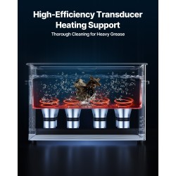 Ultraäänipesuri 30 litraa ruostumaton teräs 480 wattia ultraääni 600 wattia lämmitys