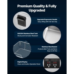 Ultraäänipesuri 15L ruostumaton teräs 40kHz 240W ammattikäyttöön