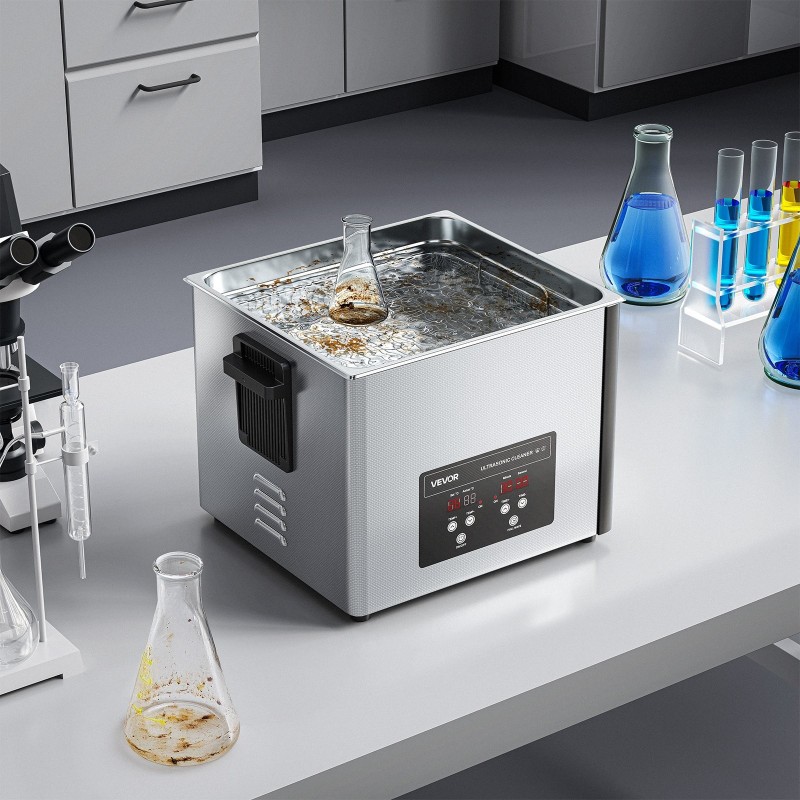 Ultraäänipesuri 15L ruostumaton teräs 40kHz 240W ammattikäyttöön