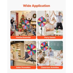 Onnenpyörä 610 mm 14 kenttää uudelleenkirjoitettava pinta säädettävä jalusta