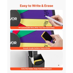 Pöytämallinen onnenpyörä 610 mm 14 sektoria kuivapyyhittävä pinta 6 väriä