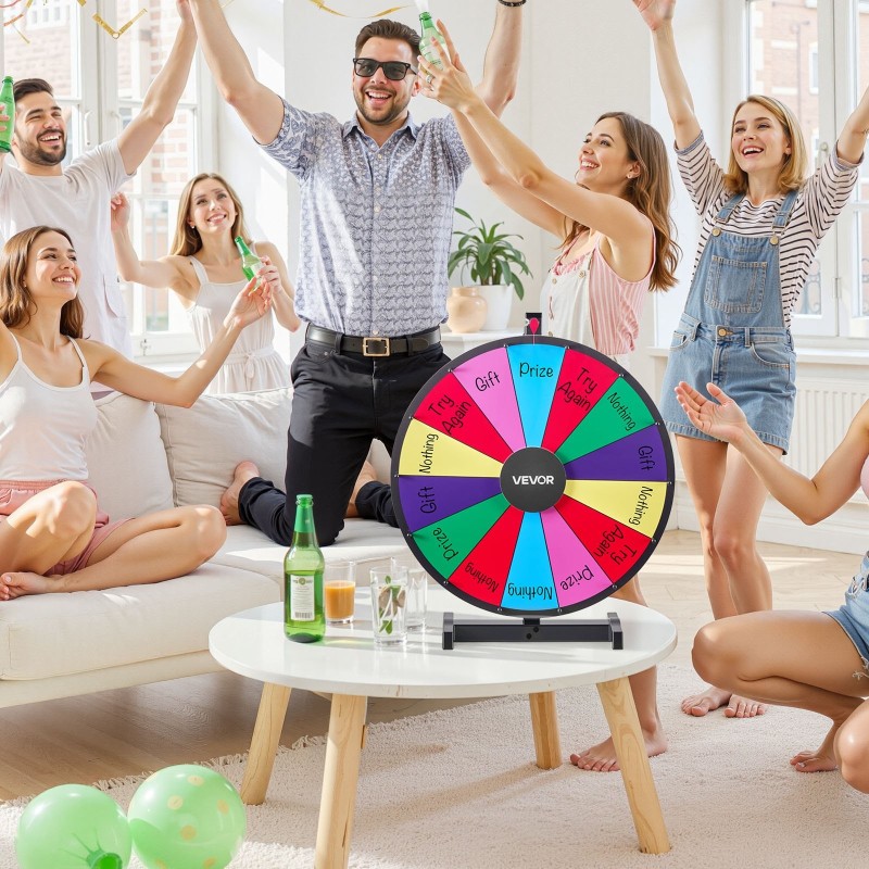 Pöytämallinen onnenpyörä 610 mm 14 sektoria kuivapyyhittävä pinta 6 väriä