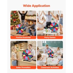 Pöytämallinen onnenpyörä 457 mm halkaisija 14 sektoria kuivapyyhittävä pinta vakaalla telineellä
