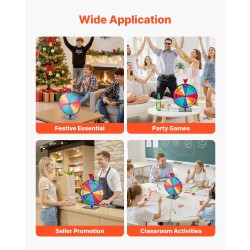 Pöytämallinen arpapyörä kaksitoista sektoria kuusi väriä kuivapyyhittävä pinta