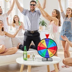Pöytämallinen arpapyörä kaksitoista sektoria kuusi väriä kuivapyyhittävä pinta