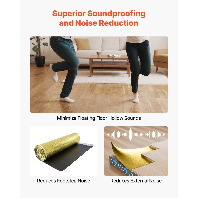 Lattian alusmateriaali laminaatti- ja puulattioille 3 mm IXPE-vaahto 18,6 m² rulla