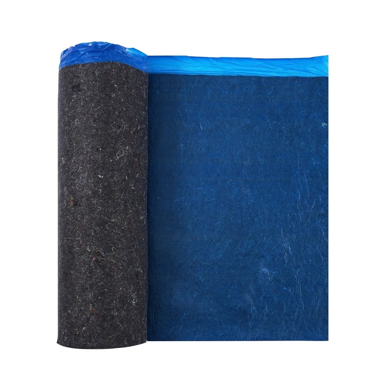 Lattian alusmateriaali 3 mm kierrätetty kuitu PE-kalvolla 18,6 m² rulla