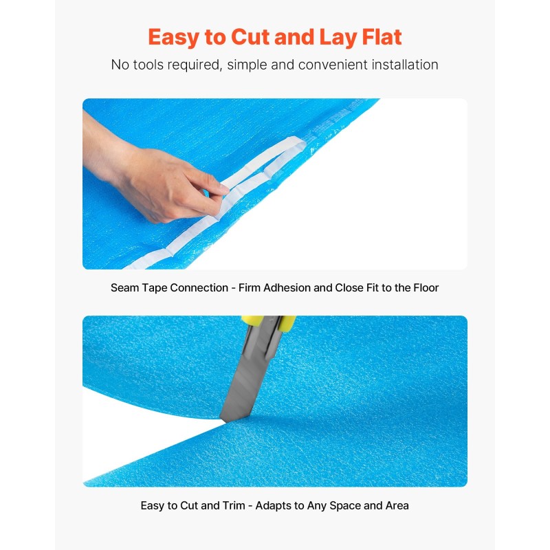 Lattian aluskate laminaatti- ja puulattioille EPE-vaahto ja PE-kalvo 3 mm 3 rullaa