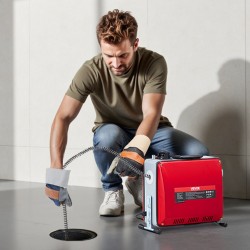 Sähköinen viemärin puhdistuskone 500W mangaaniteräskaapeli 25,4 m 8 leikkuria 50–110 mm