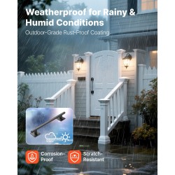 Portin vedin hiiliteräksinen ruosteenkestävä pinnoite 320 mm 1 kpl sisä- ja ulkokäyttöön