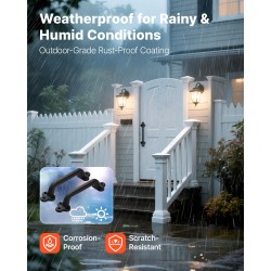 Portin vedin hiiliterästä 231 mm kaksi kappaletta ulko ja sisäoviin