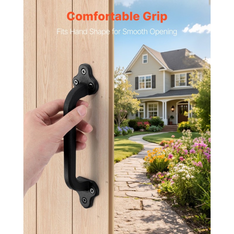 Portin vedin hiiliterästä 231 mm kaksi kappaletta ulko ja sisäoviin