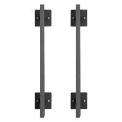 Portin vedin hiiliteräs ruosteenkestävä pinnoite 320 mm 2 kappaletta ulko ja sisäoviin