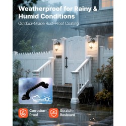 Portin- ja ovenvedin ruosteenkestävä hiiliteräs 231 mm 1 kpl sisä- ja ulkokäyttöön