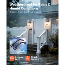 Ovi- ja porttikahva hiiliteräs 152 mm 4 kappaletta sisä- ja ulkokäyttöön