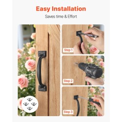 Ovi- ja porttikahva hiiliteräs 152 mm 4 kappaletta sisä- ja ulkokäyttöön