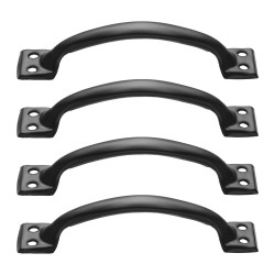 Ovi- ja porttikahva hiiliteräs 152 mm 4 kappaletta sisä- ja ulkokäyttöön