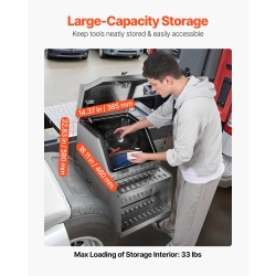 Alumiininen sivuasennettava lukittava askelmalaatikko kuormaautoihin kaksisataa kiloa kantava