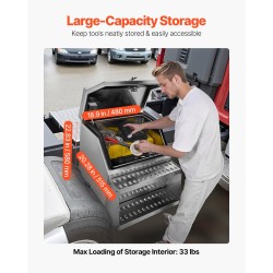 Alumiininen askeltyökalulaatikko mitat 610x695x645 mm 200 kg T-kahvalukolla