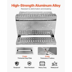 Askelmatyökalulaatikko kuorma-autoon alumiiniseos 790 x 770 x 485 mm 200 kg