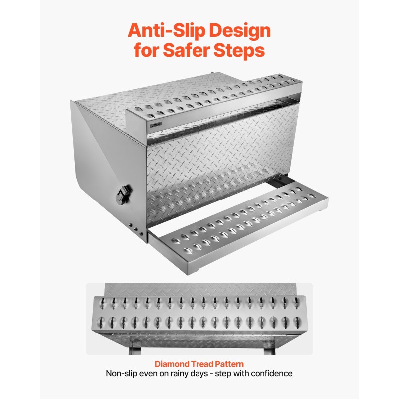 Askelmatyökalulaatikko kuorma-autoon alumiiniseos 790 x 770 x 485 mm 200 kg