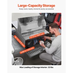 Askelmallinen työkalulaatikko alumiiniseos 760 x 750 x 400 mm 200 kg