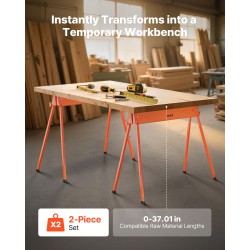 Sahapukki teräksinen taittuva 740 mm korkeus 2 kpl 299 kg kantavuus