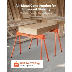 Sahapukki teräksinen taittuva 740 mm korkeus 2 kpl 299 kg kantavuus