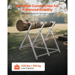 Sahapukki taitettava teräksinen 149,7 kg kantavuus 790–1000 mm