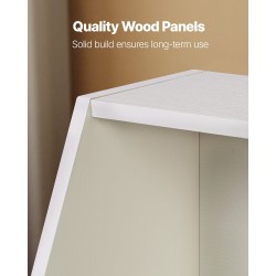 Puinen lelusäilytyshylly 3 lokeroa 2 pyörällistä laatikkoa valkoinen kaatumissarjalla