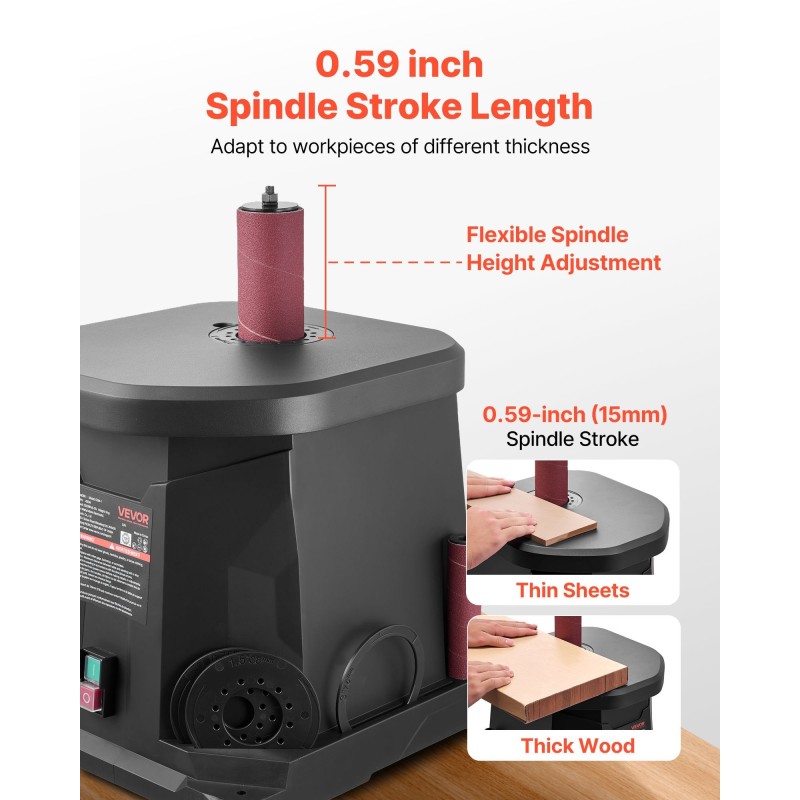 Pöytämallinen värähtelevä karhahiomakone valualumiinityötasolla 320×300 mm 6 hiomaputkea