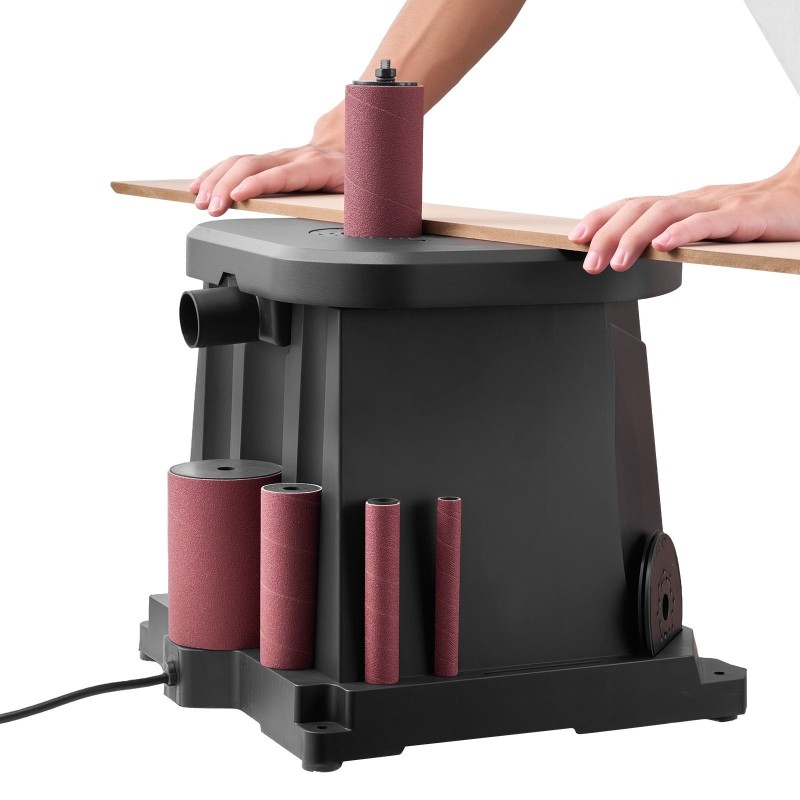 Pöytämallinen värähtelevä karhahiomakone valualumiinityötasolla 320×300 mm 6 hiomaputkea