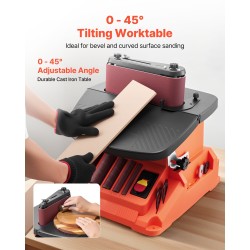 Penkkimallinen kara ja nauhahiomakone puutöihin 2000 kierrosta minuutissa 16 millimetriä iskunpituudella