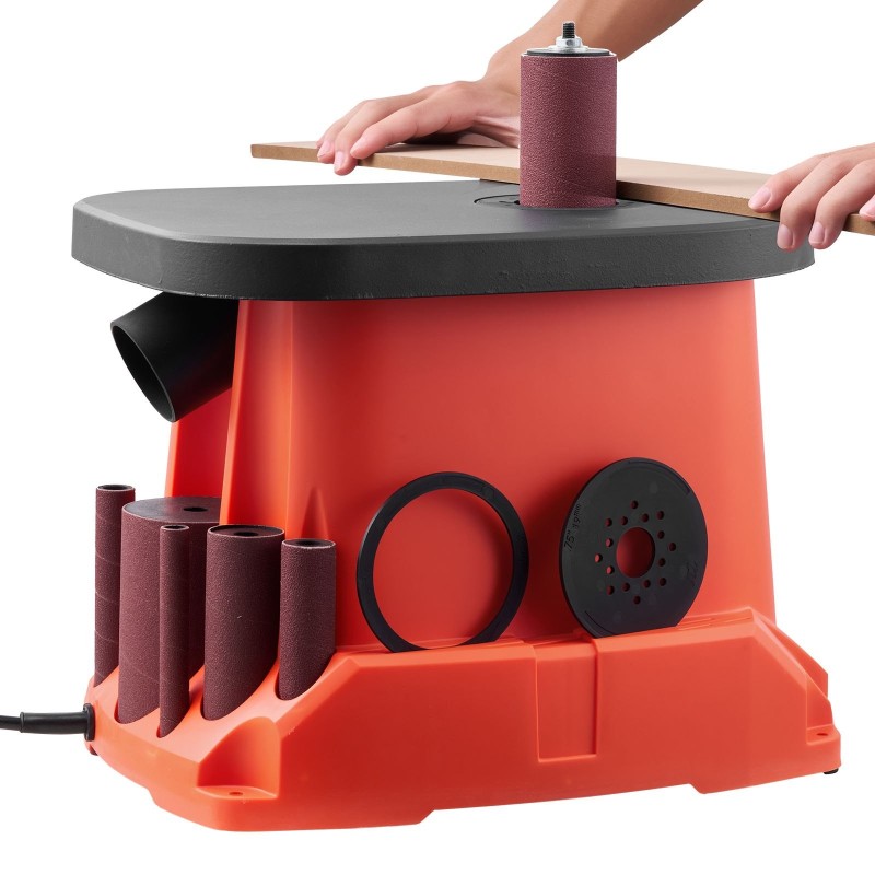 Pöytämallinen karahiomakone valurautaisella pöydällä 2000 kierrosta minuutissa 16 millimetrin iskunpituudella 6 hiomaholkilla