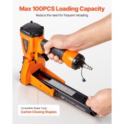 Paineilmatoiminen pahvilaatikkojen niittain alumiinirunko 34,8 mm kruunulla 16 ja 19 mm jalka