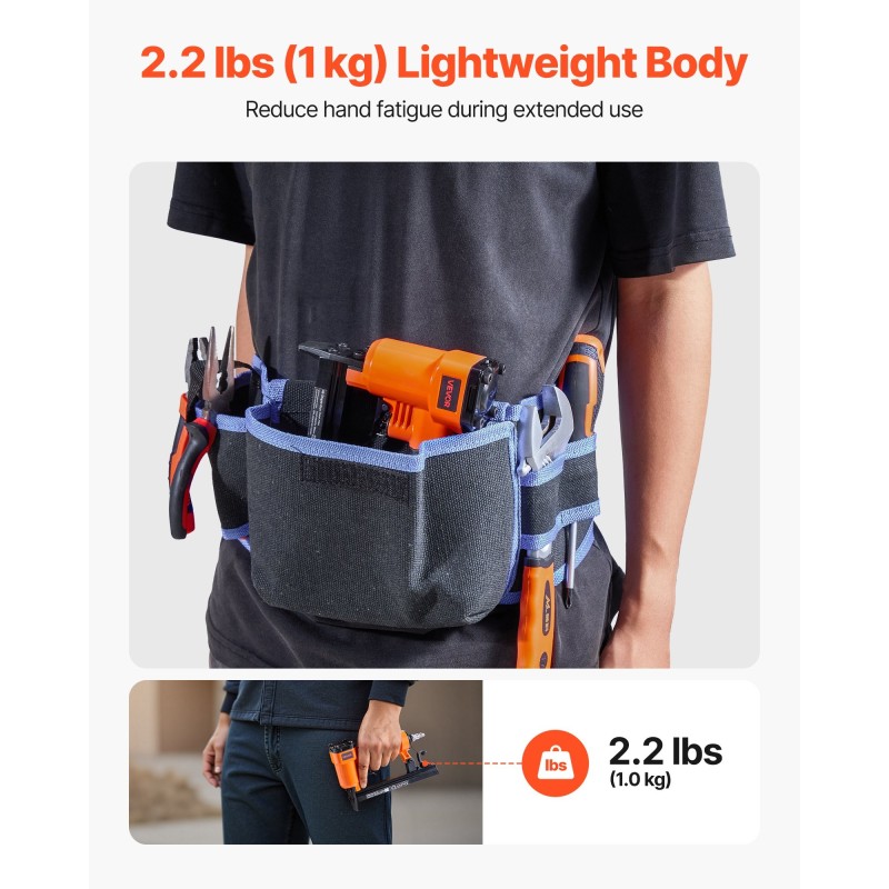 Paineilmakäyttöinen verhoiluniittain alumiinirunko 4–16 mm niitit 180 kpl